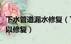 下水管道漏水修复（下水管漏水有什么办法可以修复）