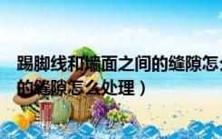 踢脚线和墙面之间的缝隙怎么处理最好（踢脚线和墙面之间的缝隙怎么处理）