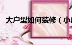 大户型如何装修（小户型大面积怎么装修）