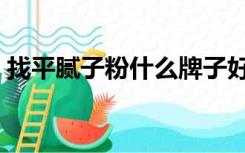 找平腻子粉什么牌子好（腻子粉什么牌子好）