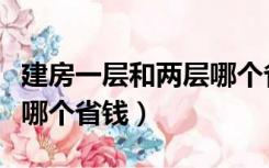 建房一层和两层哪个省钱点（建房一层和两层哪个省钱）