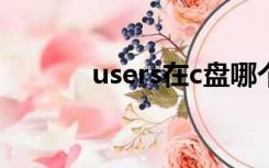 users在c盘哪个位置（users）