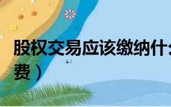 股权交易应该缴纳什么税（股权交易涉及的税费）