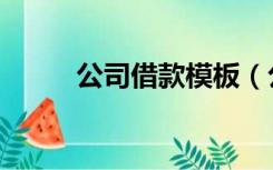 公司借款模板（公司借款单模板）