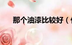 那个油漆比较好（什么油漆性价比高）