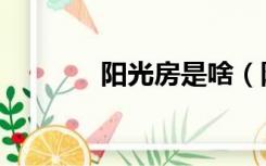 阳光房是啥（阳光房是什么）