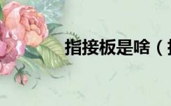 指接板是啥（指接板是什么）