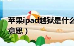 苹果ipad越狱是什么意思（ipad越狱是什么意思）