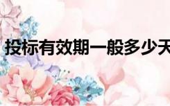 投标有效期一般多少天（投标有效期多少天）