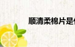顺清柔棉片是什么（顺清柔）