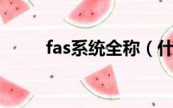 fas系统全称（什么是FAS系统阿）