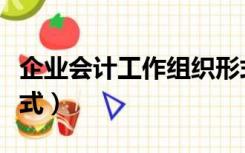 企业会计工作组织形式（会计核算工作组织形式）