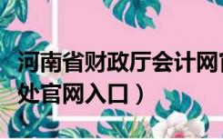河南省财政厅会计网官网（河南省财政厅会计处官网入口）