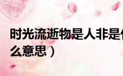 时光流逝物是人非是什么意思（物是人非是什么意思）