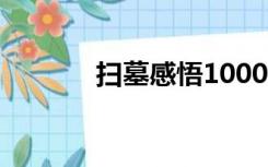扫墓感悟1000字（扫墓感悟）