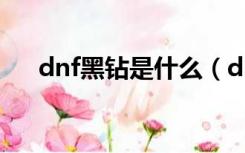 dnf黑钻是什么（dnf黑钻有什么特权）