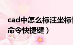 cad中怎么标注坐标快捷命令（cad坐标标注命令快捷键）