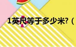 1英尺等于多少米?（1英里等于多少公里）