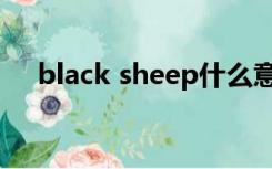 black sheep什么意思（black sheep）