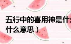 五行中的喜用神是什么意思（五行中的喜神是什么意思）