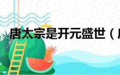 唐太宗是开元盛世（唐玄宗开元盛世时间）