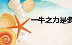 一牛之力是多少斤（一牛）