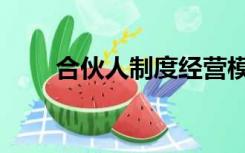 合伙人制度经营模式（合伙人制度）