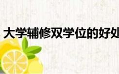 大学辅修双学位的好处（辅修双学位的好处）