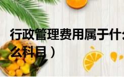 行政管理费用属于什么科目（管理费用属于什么科目）