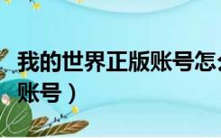 我的世界正版账号怎么换皮肤（我的世界正版账号）