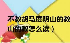 不教胡马度阴山的教怎么读?（不教胡马度阴山的教怎么读）