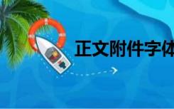 正文附件字体（附件字体）