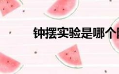 钟摆实验是哪个阶段（钟摆实验）