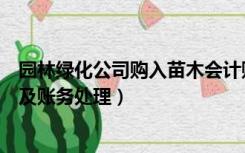 园林绿化公司购入苗木会计账务处理（苗木种植业会计核算及账务处理）