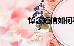 悼念短信如何写（悼念短信）