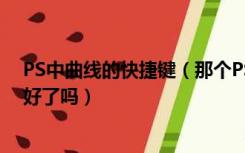 PS中曲线的快捷键（那个PS的曲线快捷键我也用不来你弄好了吗）