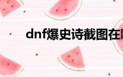 dnf爆史诗截图在哪里（dnf爆史诗）