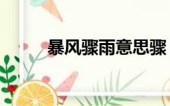 暴风骤雨意思骤（暴风骤雨意思）