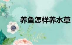 养鱼怎样养水草（养鱼怎样养水）