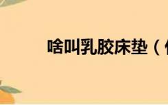 啥叫乳胶床垫（什么是乳胶床垫）