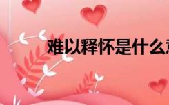 难以释怀是什么意思（难以释怀）