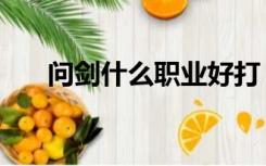 问剑什么职业好打（问剑什么职业好）