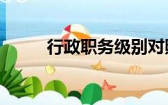 行政职务级别对照表（行政职务）