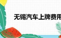 无锡汽车上牌费用（汽车上牌费用）