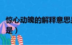 惊心动魄的解释意思是什么（惊心动魄的意思是）