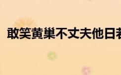 敢笑黄巢不丈夫他日若遂凌云志是什么意思