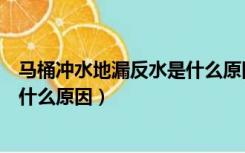 马桶冲水地漏反水是什么原因造成的（马桶冲水地漏反水是什么原因）
