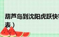 葫芦岛到沈阳虎跃快客时刻表（虎跃快客时刻表）