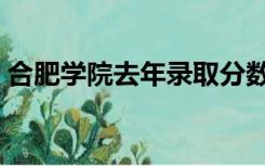 合肥学院去年录取分数线（合肥学院分数线）