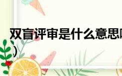 双盲评审是什么意思啊（双盲评审是什么意思）
